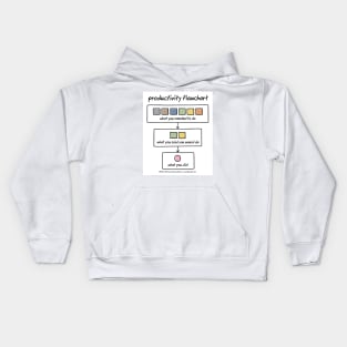 productivity flowchart Kids Hoodie